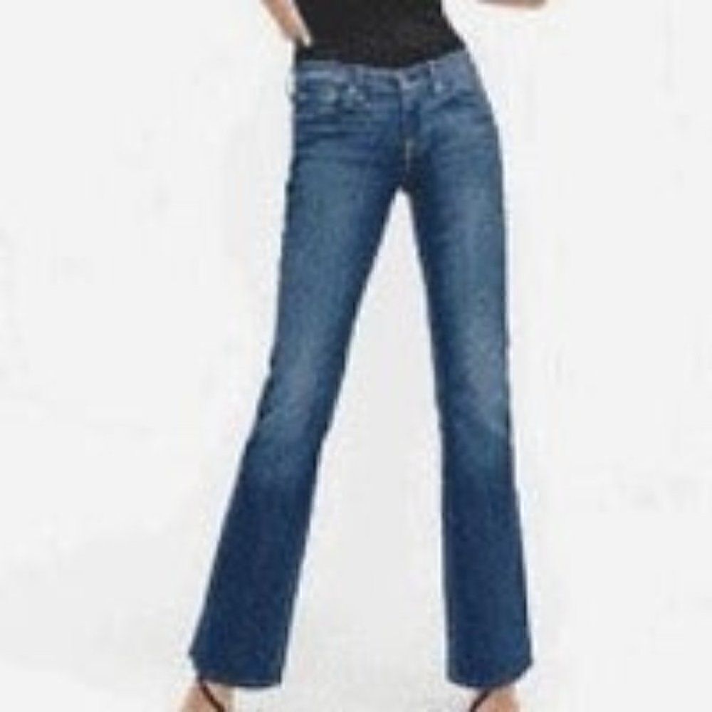 Vintage DKNY / Jeans Trademark Medium Wash Flare Womens Jeans Size 10 Blue Color